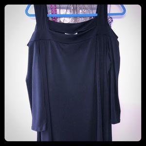Black Cold Shoulder Top